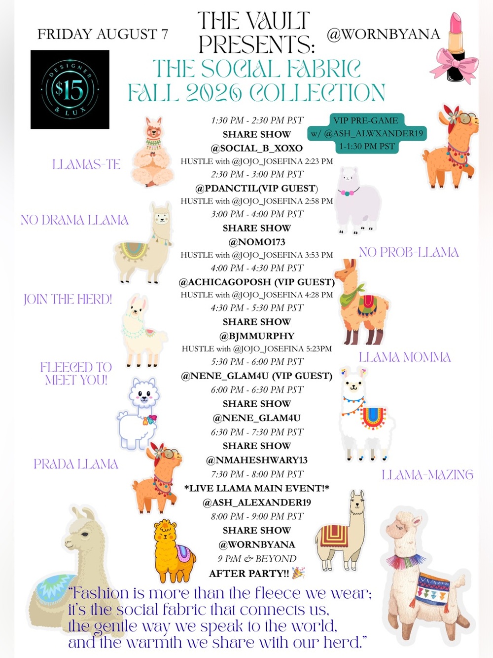 VAULT! $15 starts @WORNBYANA Curated quality. Themed Drops Experienced Sellers